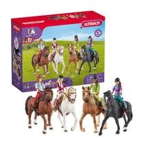 Conjunto de jogos Schleich Horse Club Ride Out com 4 meninas cavaleiras de 5 anos ou mais