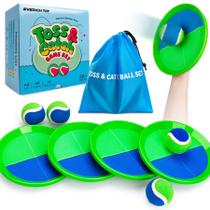 Conjunto de jogos Toss and Catch Ball EVERICH atualizado para crianças de 3 a 12 anos Conjunto de jogos Toss and Catch Ball EVERICH atualizado para crianças de 3 a 12 anos