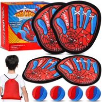 Conjunto de jogos Toss and Catch Ball JUNSHE com bolas adesivas e luva