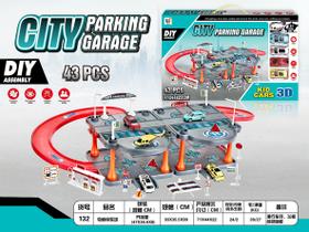 Conjunto de jogos Toy Track Parking Lot com mini carro deslizante