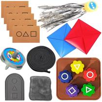 Conjunto de jogos tradicionais coreanos Touchfuture com Gonggi, Ddakji, Jebi Chagi, Biseokchigi e Paeng-y Conjunto de jogos tradicionais coreanos Touchfuture com Gonggi, Ddakji, Jebi Chagi, Biseokchigi e Paeng-y