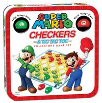 Conjunto de jogos USAOPOLY Super Mario Checkers & Tic-Tac-Toe