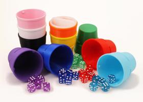 Conjunto de jogos Vulcan Print Dice Up! 10 jogadores com taças e dados