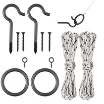 Conjunto de jogos WHQXFDZ Hook and Ring Toss com corda de nylon Conjunto de jogos WHQXFDZ Hook and Ring Toss com corda de nylon