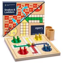 Conjunto de jogos Yellow Mountain Imports Snakes and Ladders, Ludo