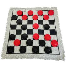 Conjunto de jogos Yuanhe Gaint Checkers com tapete reversível Tic Tac Toe