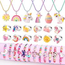 Conjunto de joias BeandGE Little Girls Unicorn Colar 4-8 anos Conjunto de joias BeandGE Little Girls Unicorn Colar 4-8 anos