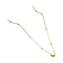 Conjunto De Joias Coração Dourado Para Mulheres E Meninas DIEYURO, Colar E Pulseiras Em Aço