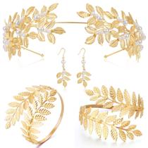 Conjunto de joias Coucoland Greek Goddess Gold Toga para mulheres