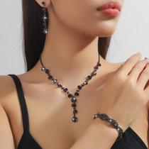 Conjunto De Joias De Colar, Brincos E Pulseira Com Corrente De Garra De Cobre E Girassol, Moda