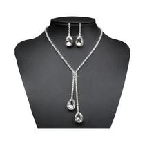 Conjunto De Joias De Noiva Em Prata Com 9 Opções, Brincos E Colares Em Forma De Gota d'Água,