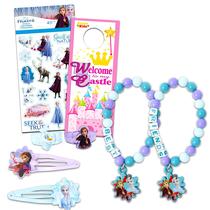 Conjunto de joias Disney Frozen para meninas com caixa, colar e pulseira Conjunto de joias Disney Frozen para meninas com caixa, colar e pulseira