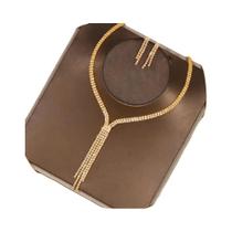 Conjunto De Joias Elegante Com Franjas De Strass Para Noivas, Colar E Brincos, Acessórios De