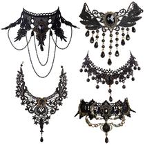 Conjunto de joias Faccubee Halloween Gothic Steampunk para mulheres Conjunto de joias Faccubee Halloween Gothic Steampunk para mulheres