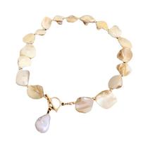 Conjunto De Joias Femininas Boho Com Brincos De Concha E Borla, Colar Com Pingente De Pérola Imitada Conjunto De Joias Femininas Boho Com Brincos De Concha E Borla, Colar Com Pingente De Pérola Imitada