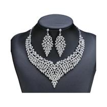 Conjunto De Joias Femininas Com Colar E Brincos Decorados Com Folhas Estreladas Para Casamento, Conjunto De Joias Femininas Com Colar E Brincos Decorados Com Folhas Estreladas Para Casamento,