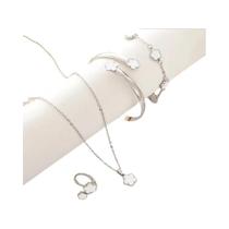Conjunto De Joias Femininas Com Flores 5 Peças Colar Pulseira Brincos Anel Sorte Em Cinco Pétalas Conjunto De Joias Femininas Com Flores 5 Peças Colar Pulseira Brincos Anel Sorte Em Cinco Pétalas