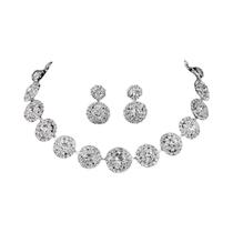 Conjunto De Joias Femininas Com Strass Brilhante: Colar E Brincos Para Noivas, Festas E Acessórios Conjunto De Joias Femininas Com Strass Brilhante: Colar E Brincos Para Noivas, Festas E Acessórios