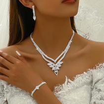 Conjunto De Joias Femininas Da Moda Para Banquete De Casamento, 5 Peças, Corrente Com Garras,