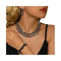 Conjunto De Joias Femininas De Luxo Leve: Colar E Brincos Para Casamentos, Eventos E Presentes De