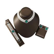 Conjunto De Joias Femininas De Luxo Leve Com Pérolas E Turquesa 4 Peças: Colar, Brincos E Pulseira Conjunto De Joias Femininas De Luxo Leve Com Pérolas E Turquesa 4 Peças: Colar, Brincos E Pulseira
