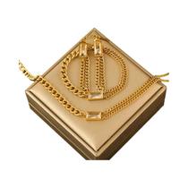 Conjunto De Joias Femininas De Zircônia Cristalina Branca EILIECK 316L, Colar, Pulseira, Brincos, À Conjunto De Joias Femininas De Zircônia Cristalina Branca EILIECK 316L, Colar, Pulseira, Brincos, À