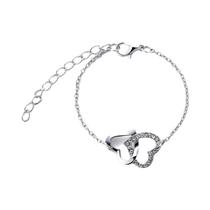 Conjunto De Joias Femininas Elegantes Com Strass Em Formato De Coração 5 Peças: Anel, Brincos E