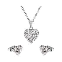 Conjunto De Joias Femininas Em Aço Inoxidável Estilo Coreano Com Colar E Brincos De Zircônia Cúbica Conjunto De Joias Femininas Em Aço Inoxidável Estilo Coreano Com Colar E Brincos De Zircônia Cúbica