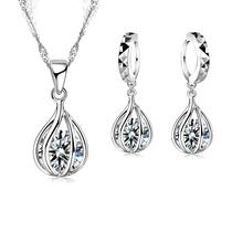 Conjunto De Joias Femininas Em Prata Esterlina 925 Com Colar De Pingente Redondo Fofo E Brincos De Conjunto De Joias Femininas Em Prata Esterlina 925 Com Colar De Pingente Redondo Fofo E Brincos De