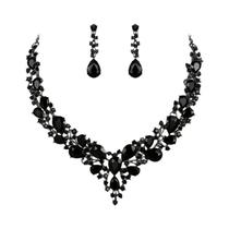 Conjunto De Joias Femininas Minimalistas Da Moda Com Strass E Bola De Cristal, 3 Peças, Colar,