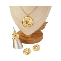Conjunto De Joias Femininas Para Casamento E Festa: Brincos, Colar, Pulseira E Anel Com Design De Conjunto De Joias Femininas Para Casamento E Festa: Brincos, Colar, Pulseira E Anel Com Design De