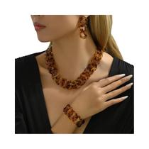 Conjunto De Joias Femininas Para Casamento E Noiva: Colar, Pulseira, Brincos E Corrente De Contas