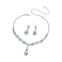 Conjunto De Joias Feminino Moderno: Colar E Brincos De Corrente Com Design Geométrico - Presente Conjunto De Joias Feminino Moderno: Colar E Brincos De Corrente Com Design Geométrico - Presente