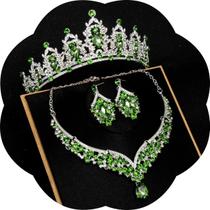 Conjunto de joias FIRCRE Crystal Bridal Tiara Crown para mulheres