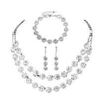 Conjunto De Joias Geométricas De Luxo: Colar, Brincos E Pulseira Para Festas E Uso Diário Conjunto De Joias Geométricas De Luxo: Colar, Brincos E Pulseira Para Festas E Uso Diário
