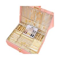 Conjunto De Joias Geométricas Elegantes Para Mulheres Com Pérolas 83 Peças Brincos Colar Pulseira