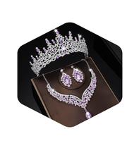 Conjunto de joias Kamirola, tiaras e coroas para mulheres (TR28)
