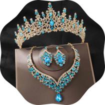 Conjunto de joias Kamirola, tiaras e coroas para mulheres TR28