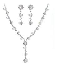 Conjunto De Joias Liga Strass E Perola Noivas Festas Casamento Eventos