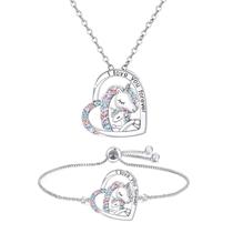 Conjunto de Joias M&Ostyle Colar e Pulseira Unicórnio para Meninas Conjunto de Joias M&Ostyle Colar e Pulseira Unicórnio para Meninas