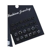 Conjunto De Joias Masculinas Punk Hip Hop Em Aço Inoxidável 55 Peças Brincos De Zircônia Pulseira