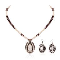 Conjunto de joias Montana West Rustic Couture feminino turquesa Conjunto de joias Montana West Rustic Couture feminino turquesa