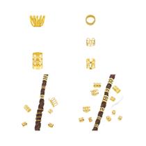 Conjunto De Joias Para Cabelo Douradas 110 Peças Para Tranças E Dreadlocks Anéis De Metal Clipe Conjunto De Joias Para Cabelo Douradas 110 Peças Para Tranças E Dreadlocks Anéis De Metal Clipe