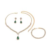 Conjunto De Joias Para Noivas Femininas Com 4 Peças: Brincos, Colares, Pulseiras E Acessórios Para Conjunto De Joias Para Noivas Femininas Com 4 Peças: Brincos, Colares, Pulseiras E Acessórios Para