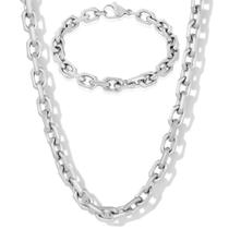 Conjunto de joias, pulseira e colar Invicta Beveled Edge Link