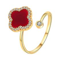 Conjunto De Joias Trevo De Quatro Folhas Da Sorte, Colar Com Pingente Incrustado E Brincos De Alta