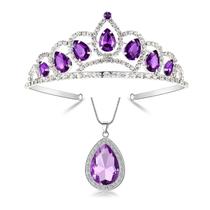 Conjunto de joias Vinjewelry Purple Tiara Princess Sofia The First Conjunto de joias Vinjewelry Purple Tiara Princess Sofia The First