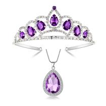 Conjunto de Joias Vinjewelry - Tiara Princesa Sofia - Cor Roxa