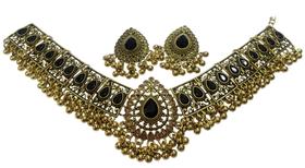 Conjunto de jóias vintage para mulheres colar e brincos divinos