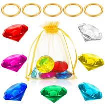 Conjunto de joias ZCYSRLQIN Chaos Emeralds Gold Ring, acrílico, 12 unidades